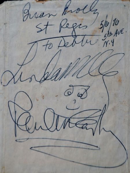 Paul McCartney Signed Original Drawing Of Linda
