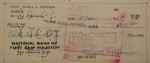 Virgil Grissom Signed Check as Captain