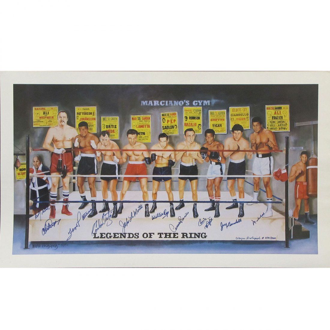 Lot Detail - Boxing Lengends Litho signed By 10 
