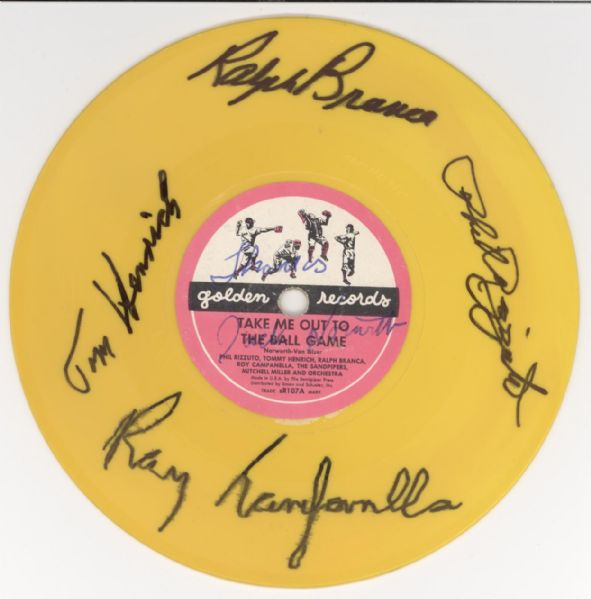 Incredible signed “Take Me Out To The Ball Game”
