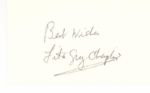 Charles Chaplin Signed Photo in Character