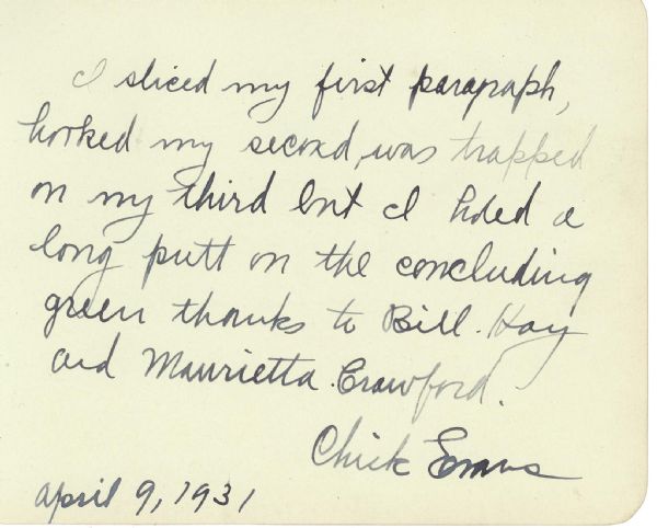 Chick Evans (Golf )