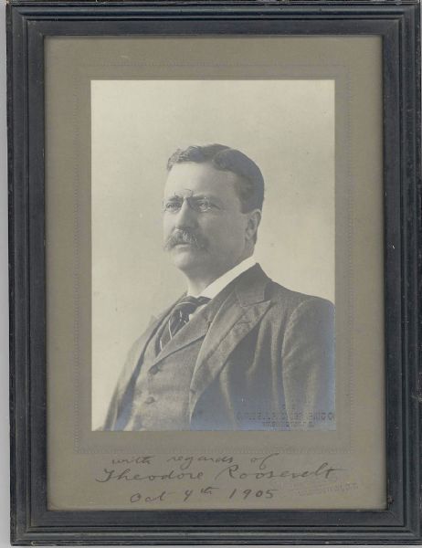 Theodore Roosevelt, Charles Fairbanks and Cortelyou Signed Photos
