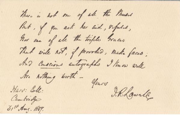 james R Lowell Poem