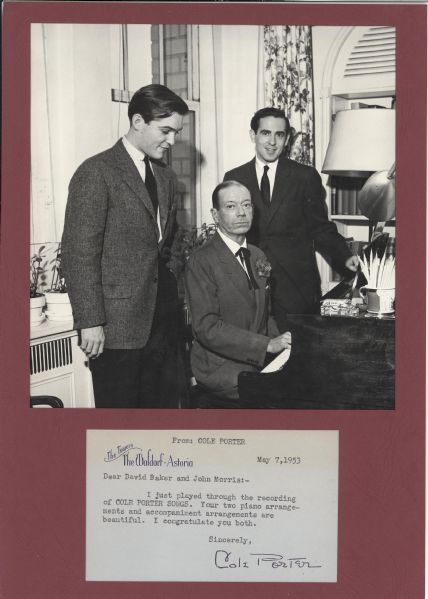 Cole Porter Congratulates Arrangers on his Cole Porter Songs Album