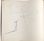 Salvador Dali Original 2 Page Drawing in Book