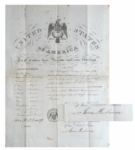James Buchanan 1847 Passport papers