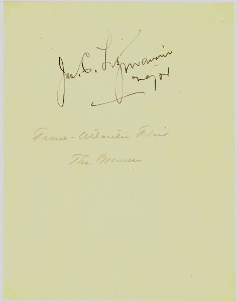 James Fitzmaurice- First East-West Transatlantic Flight