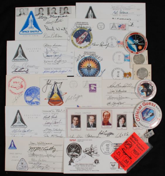 Shuttle Crew Signed Homemade Mission Cards