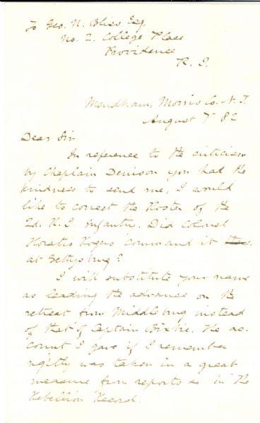 Abner Doubleday (Refers to Gettysburg)