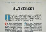 Harry Truman Signed Proclamation