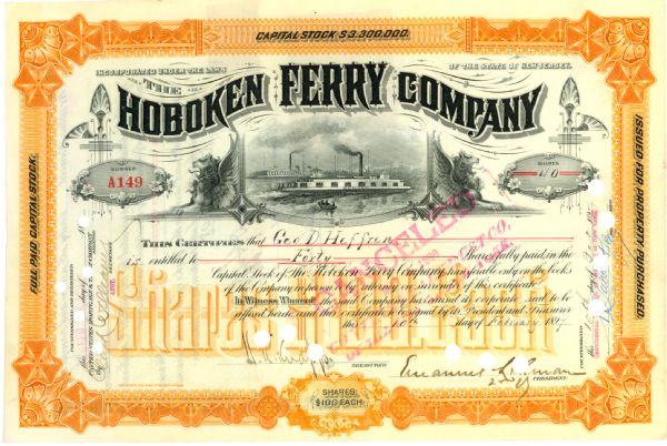 Emanuel Lehman - Hoboken Ferry Co