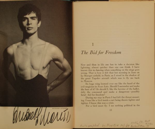 Rudolf Nureyev Signed Autobiography