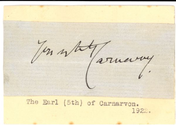 Co Discoverer of King Tut & Downtown Abbey was his residence the 5th Earl of Carnarvon