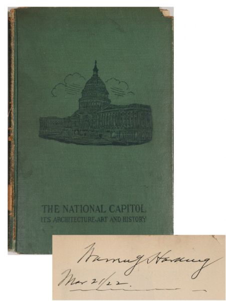 Warren G. Harding Rare Signed Book