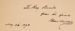 Grover Cleveland Rare Signed Book