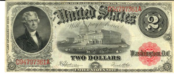 1917 Two Dollars United States Note