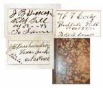 Extremely Rare J. B.Hickok/Wild Bill, and A plethora of famous 19th century celebrities  made their mark–literally– on this highly coveted autograph album