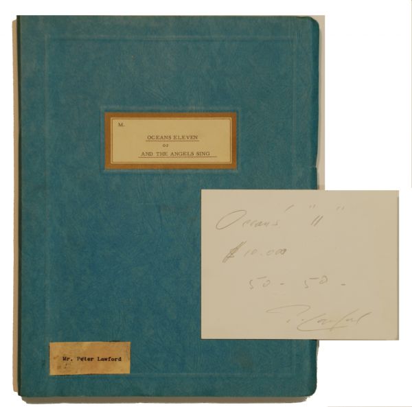 Peter Lawfords "Oceans 11" Original  Script and $10,000 IOU 