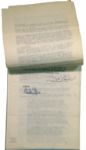 Peter Lawford Oceans 11 Original Signed Contract