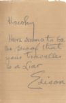 Thomas Edison Collection Of 6 Signed Letters  (Phonograph Business)