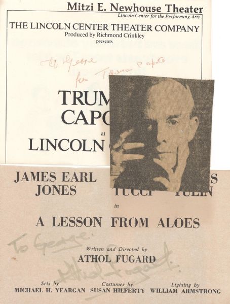 Virgil Thomson, Truman Capote and Fugard