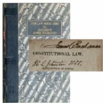 James Buchanan, Rare Signed Constitutional Law Book