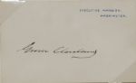 Grover Cleveland & Francis signed Executive Mansion Cards