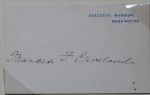 Grover Cleveland & Francis signed Executive Mansion Cards