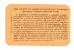 Harry Houdini & Theodore Hardeen Signed Membership Cards