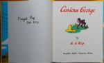 Margret Rey Signed Curious George