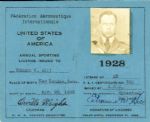Orville Wright Pilots License