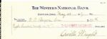 Orville Wright Check for Fathers Funeral