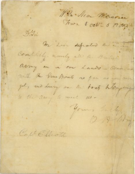 Historical Oliver Hazard Perry ALS "We Have Defeated The Enemy Completely..."