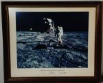 Oversized APOLLO XI COLOR LUNAR PHOTO Presented to CEO of Grumman Lew Evans