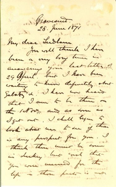 Charles " Chinese" G Gordon Letter