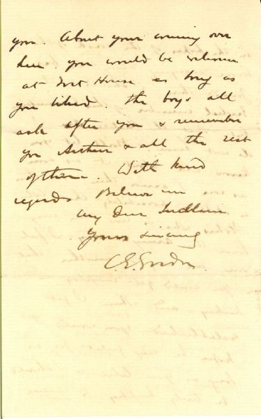 Charles  Chinese G Gordon Letter