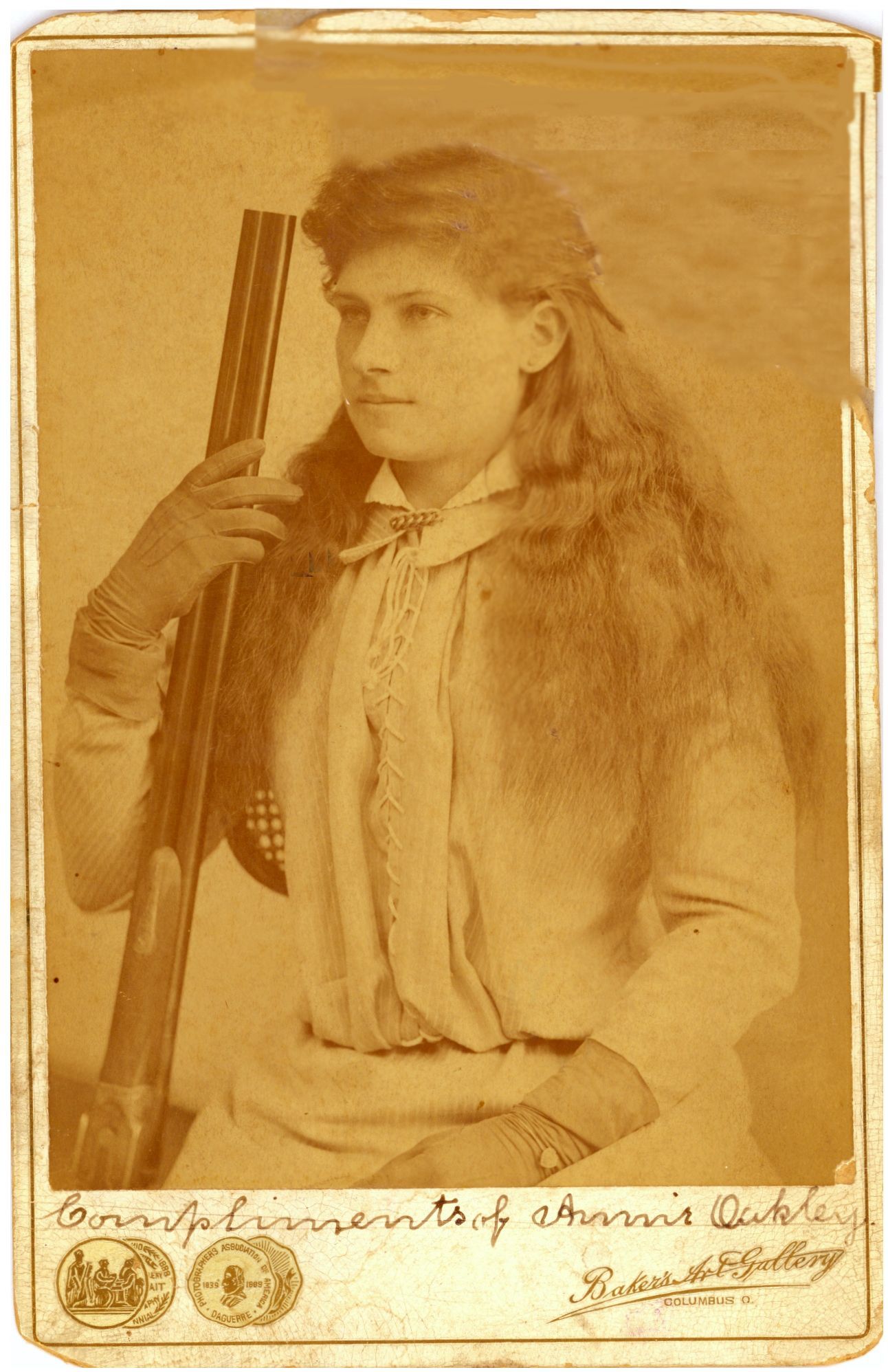 Lot Detail - Annie Oakley Signed Cabinet Card