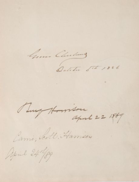 Cleveland and B. Harrison and wife Caroline 