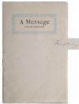 Warren G. Harding Signed Second Annual Message to Congress 12/8/1922