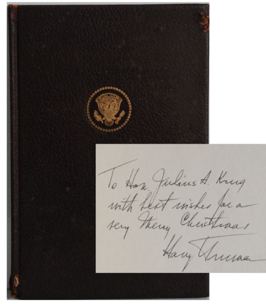 A New Era in World Affairs, Selected Speeches and Statements of Harry S. Truman, Signed