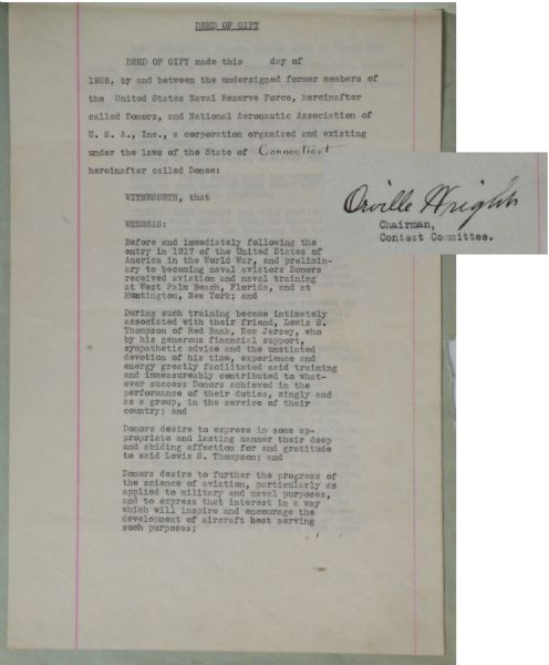 Orville Wright " Speed Races"