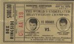1970 Ali vs. Quarry Rare Golden Ticket & Fight Program