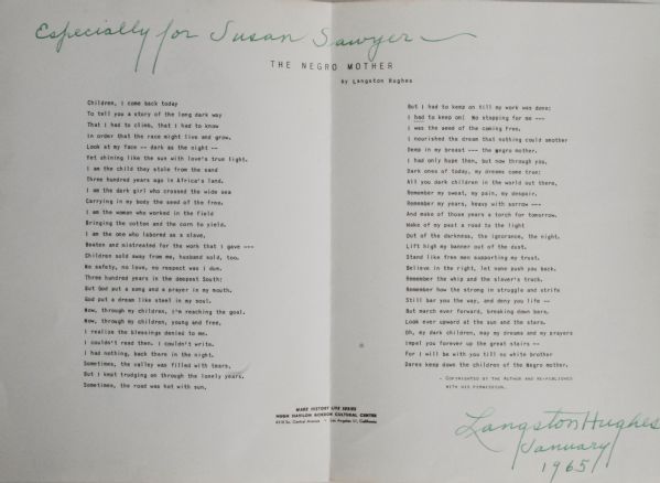 Important Langston Hughes Civil Rights Archives