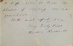 Theodore Roosevelt 1883 letter Running for Assemblymen Speakership