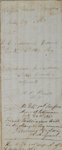 Confederate Soldier Discharged; Signed by 3 Confederate Generals