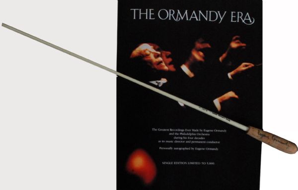 Eugene Ormandy Original Used Conductor Baton and Signed Photo