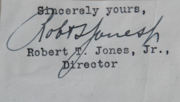 Vintage Robert (Bobby)T. Jones autograph