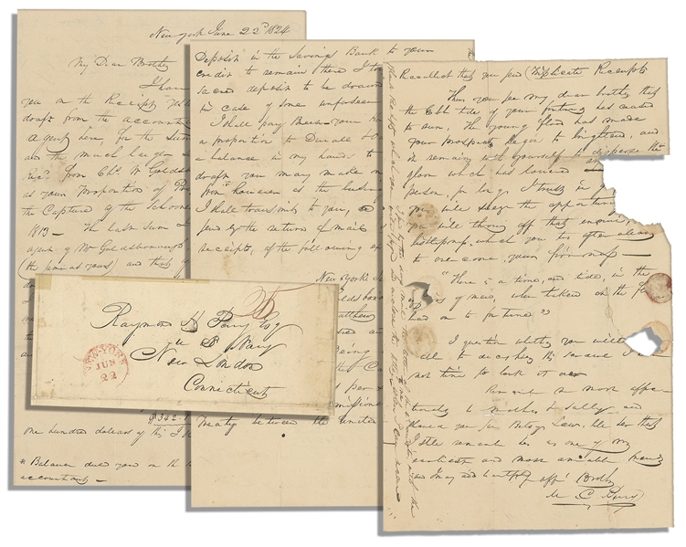 U.S. Navy Commodore Matthew C. Perry Autograph Letter Signed -- ...your...Prize money for the Capture of the Schooner Falcon in 1813..."
