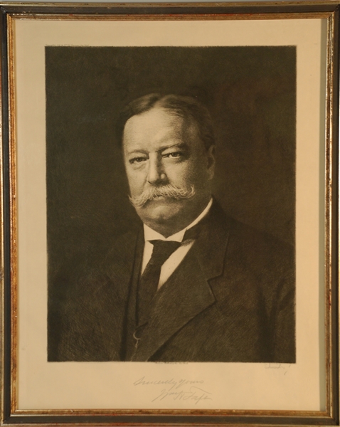 William Howard Taft Autographed and Signed Engraving 